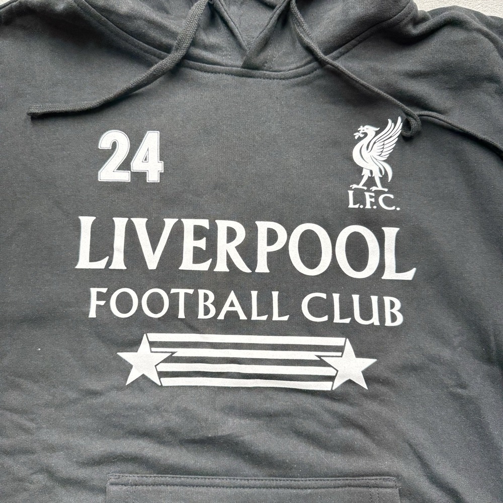 Liverpool F.C. Black  Hoodie Pullover Size Large L.F.C. Premier League New - Picture 2 of 9